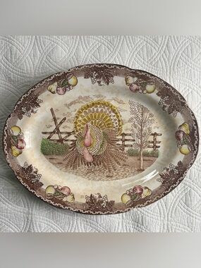 Ironstone Vintage King Tom Turkey Serving Platter
